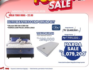 Lebih Murah! Beli Tempat Tidur di Transmart Full Day Sale Hemat Jutaan Rupiah