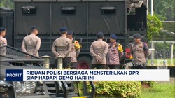 Video: Ribuan Polisi Bersiaga di Gedung DPR Hadapi Demo Hari Ini