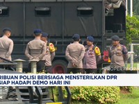 Video: Ribuan Polisi Bersiaga di Gedung DPR Hadapi Demo Hari Ini