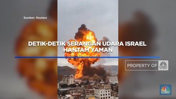 Video: Detik-detik Serangan Udara Israel Hantam Yaman