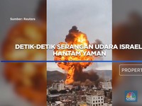 Video: Detik-detik Serangan Udara Israel Hantam Yaman