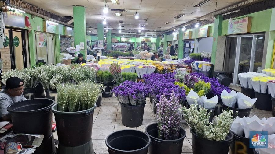 Pasar Rawa Belong, Jakarta Barat menjadi pasar bunga terbesar di Asia Tenggara. Namun kini kondisinya jauh berbeda. (CNBC Indonesia/Chandra)