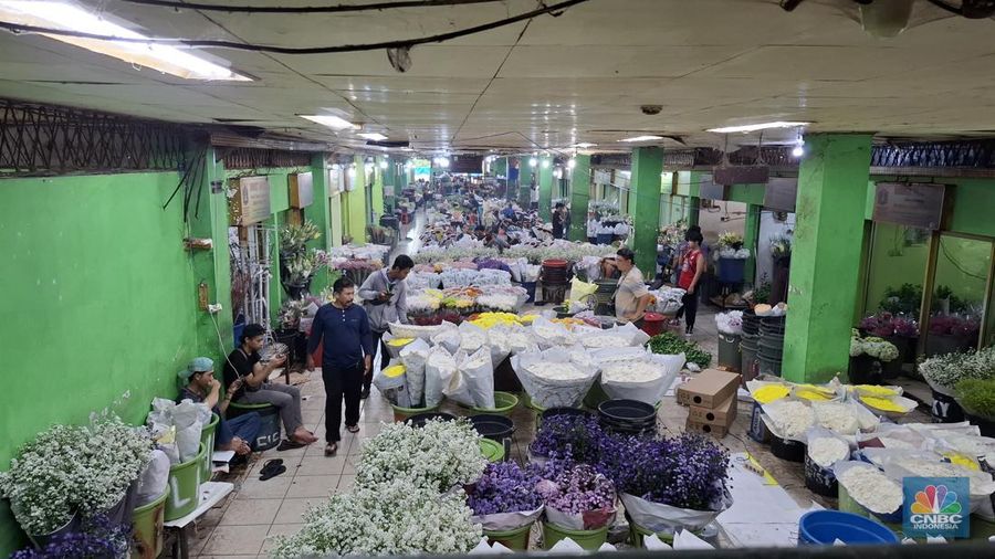 Pasar Rawa Belong, Jakarta Barat menjadi pasar bunga terbesar di Asia Tenggara. Namun kini kondisinya jauh berbeda. (CNBC Indonesia/Chandra)