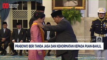 Video: Prabowo Beri Tanda Jasa dan Kehormatan kepada Puan-Bahlil