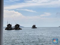 Praktik pertambangan ilegal di IUP milik PT Timah, Bangka Belitung. CNBC Indonesia/Firda Dwi Muliawati
