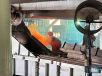 Proses pengolahan timah di PT Timah. (CNBC Indonesia/Firda Dwi Muliawati)
