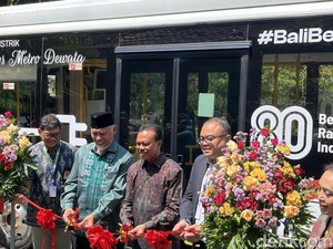 Uji Coba Bus Listrik Rute Kuta-Nusa Dua, Gratis Sebulan