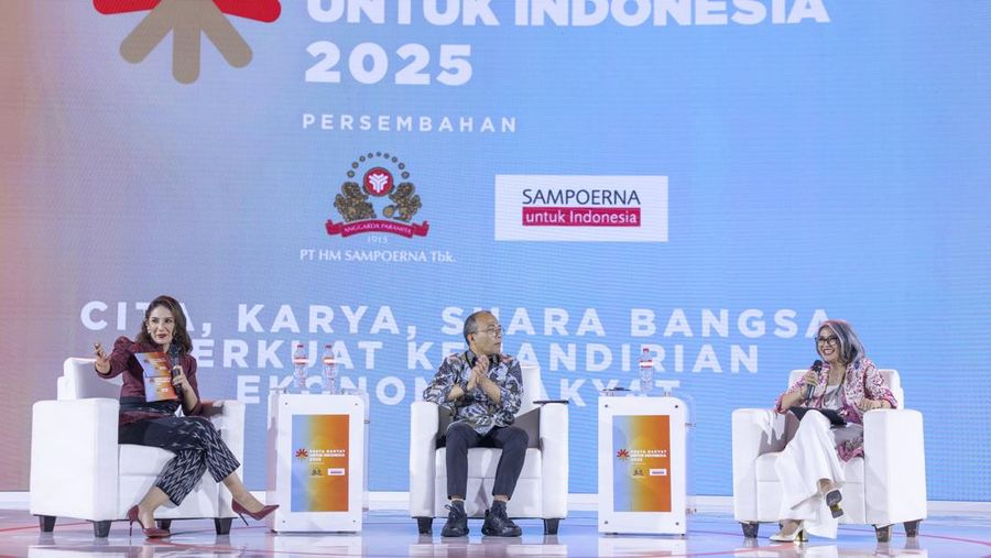 Diskusi UMKM: Kekuatan Rakyat, Energi Bangsa yang merupakan rangkaian acara Pesta Rakyat untuk Indonesia 2025 di Jakarta, Kamis (22/8/2025).