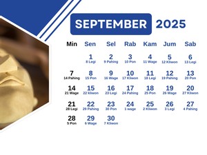 Kalender Jawa Hari Ini 1 September 2025, Simak Watak Weton Senin Legi