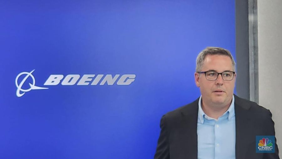 Managing Director of Boeing Commercial Marketing, Northeast Asia, Southeast Asia & Oceania, David Schulte. (CNBC Indonesia/Tommy Patrio Sorongan)