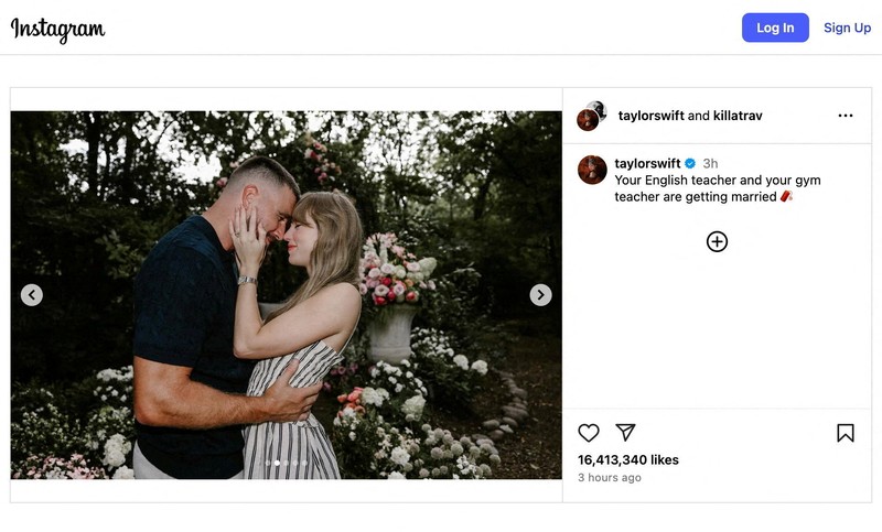 Sebuah unggahan Instagram bertuliskan 