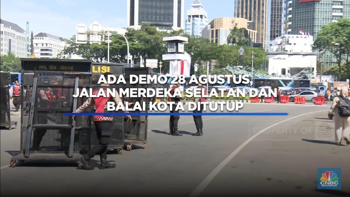 Ada Demo 28 Agustus, Jalan Merdeka Selatan dan Balai Kota Ditutup