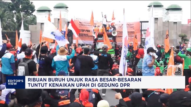 Video: Demo di Gedung DPR, Buruh Sampaikan 6 Tuntutan Utama