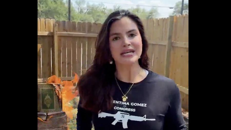 Mantan kandidat Partai Republik Valentina Gomez baru saja merilis iklan kampanye yang membakar Al-Qur'an dan bersumpah untuk "mengakhiri Islam di Texas." (Tangkapan Layar X)