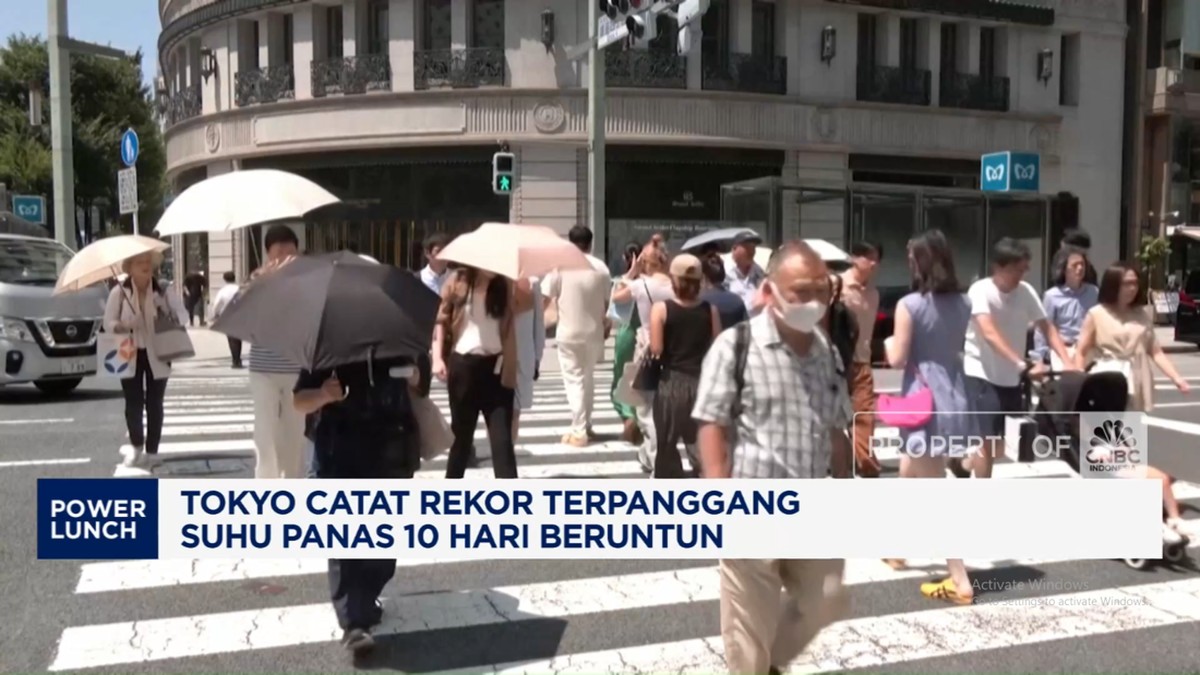 Video: Tokyo Catat Rekor "Terpanggang" Suhu Panas 10 Hari Beruntun