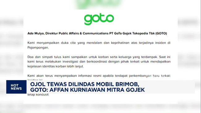 Video GOTO: Affan Kurniawan Mitra Gojek hingga Harga Emas Terbang