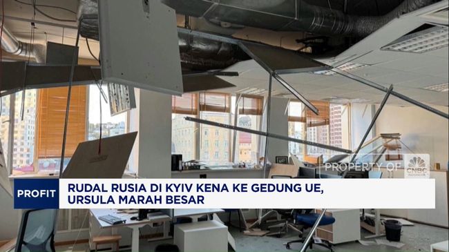 Video: Rudal Rusia di Kyiv Kena ke Gedung UE, Ursula Marah Besar