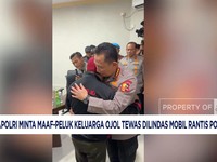 Kapolri Peluk dan Minta Maaf ke Keluarga Ojol Tewas Dilindas Rantis