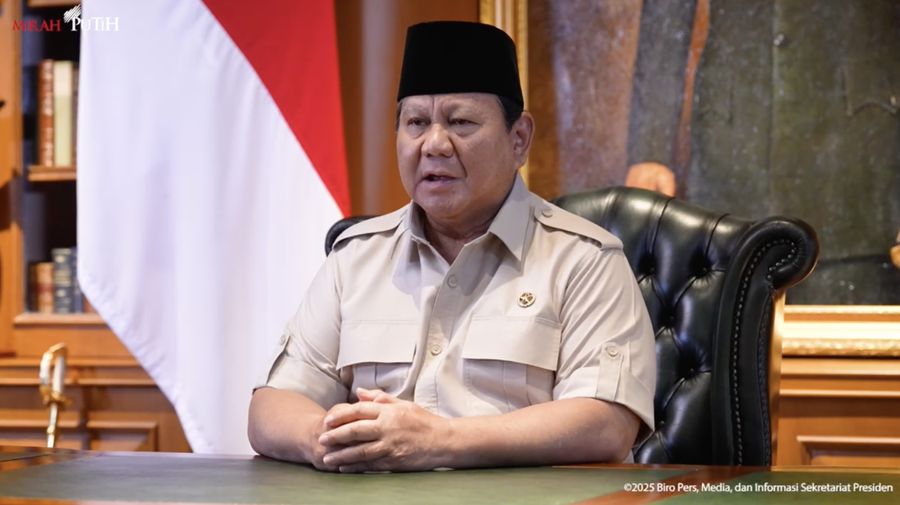 Presiden RI, Prabowo Subianto. (Tangkapan Layar)