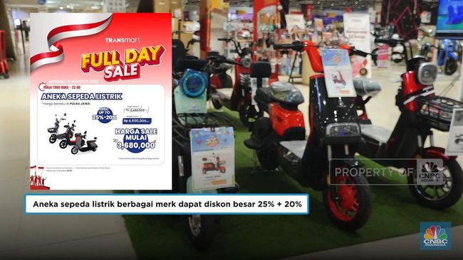 Video: Cek Transmart! Sepeda Listrik Banting Harga