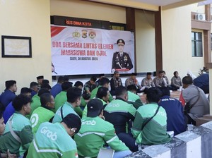 Doa Bersama dengan Ojol dan Mahasiswa, Polisi Ajak Jaga Kondusifitas Bima