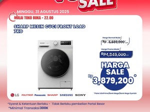 Belanja Mesin Cuci Front Load 7KG di Transmart Hemat, Harga Rp 3 jutaan