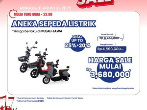 Harga Sepeda Listrik Hanya Rp 3 jutaan di Transmart Full Day Sale
