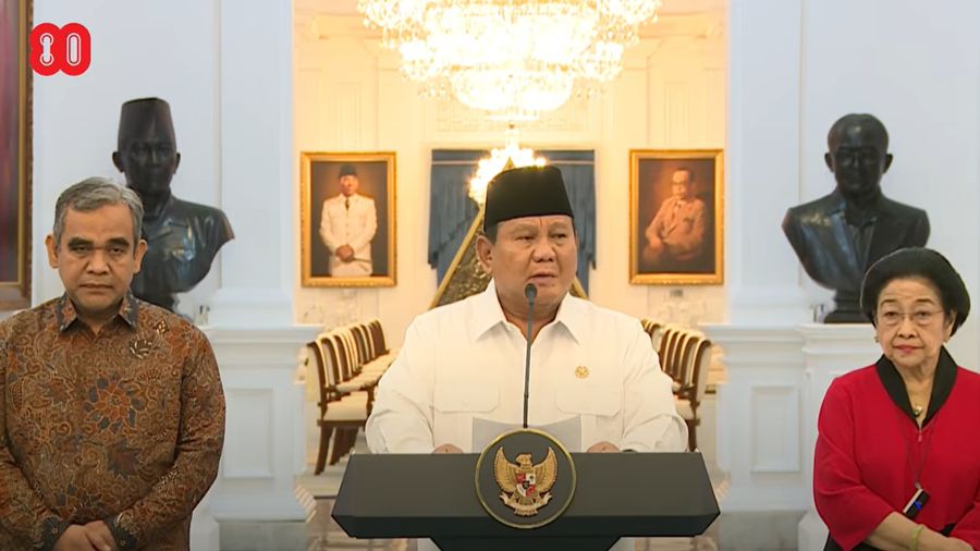 Keterangan Pers Presiden Prabowo, Istana Merdeka, 31 Agustus 2025. (Tangkapan Layar Youtube/Istana Presiden)