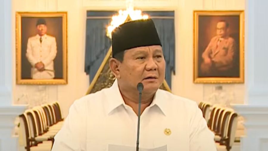 Keterangan Pers Presiden Prabowo, Istana Merdeka, 31 Agustus 2025. (Tangkapan Layar Youtube/Sekretariat Presiden RI)