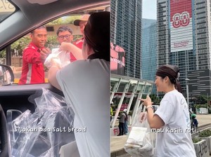 Aksi Mulia Pemilik Bakery Korea Bagikan Roti ke Petugas Usai Demo