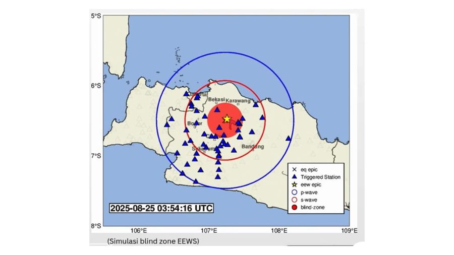 Blind Zone Gempa. (Tangkapan layar Instagram @inaeews.bmkg)