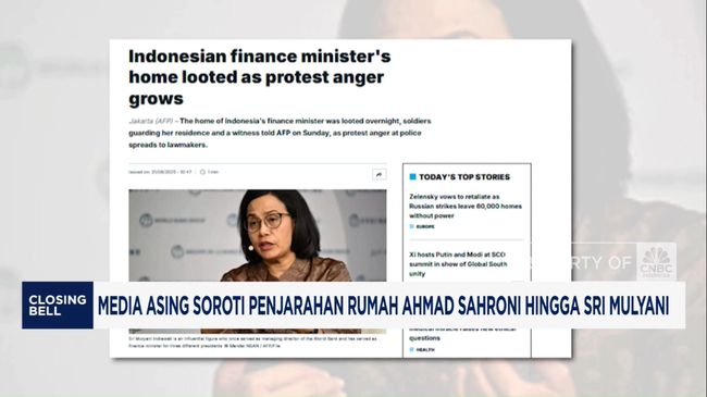 Video: Media Asing Soroti Penjarahan Rumah Ahmad Sahroni-Sri Mulyani