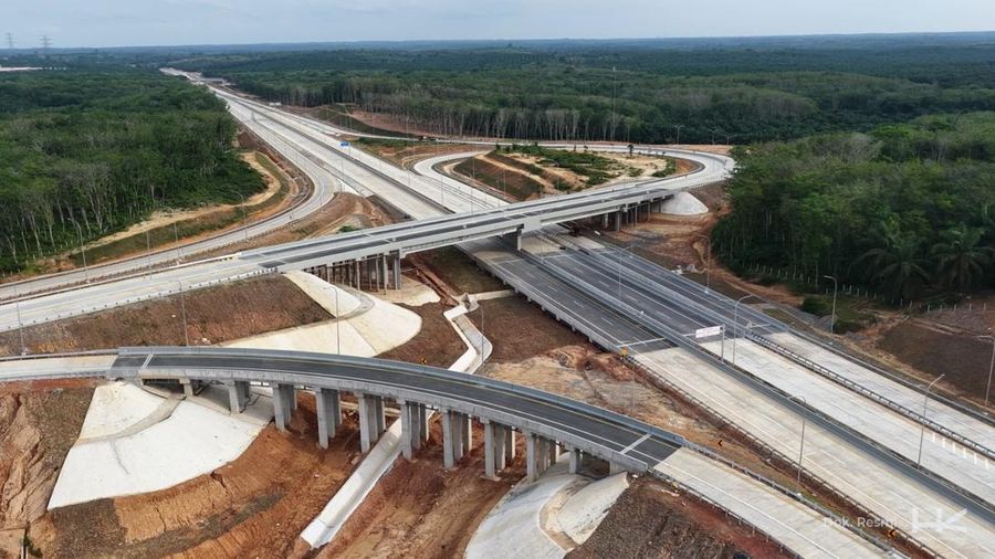 Jalan Tol Betung (Sp. Sekayu) – Tempino – Jambi Seksi 4 (Tempino–Ness). (Dok. Hutama Karya)