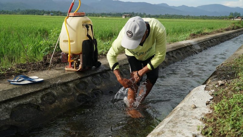 Kementerian Pekerjaan Umum terus mengoptimalkan layanan irigasi guna mendukung peningkatan produktivitas pertanian dan mewujudkan swasembada pangan. (Dok. PUPR)