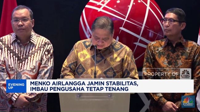 Video: Menko Airlangga Jamin Stabilitas, Imbau Pengusaha Tetap Tenang