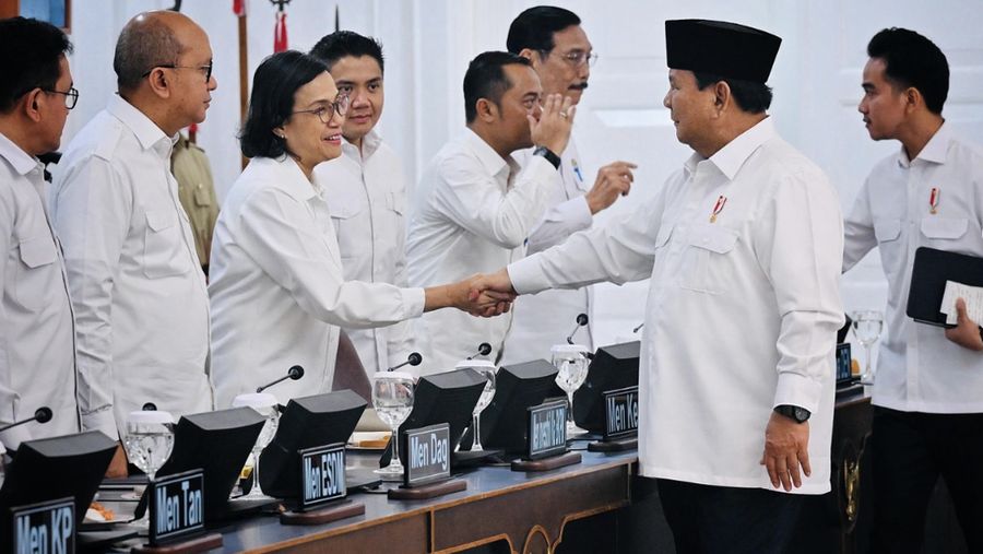 Rapat Kabinet Merah Putih dipimpin oleh Presiden Prabowo di Istana Negera, Jakarta. (Tangkapan layar Instagram @smindrawati)