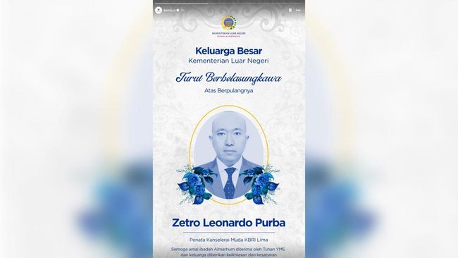 Ini Sosok Zetro Emanuel Purba, Staf KBRI yang Tewas Ditembak di Peru