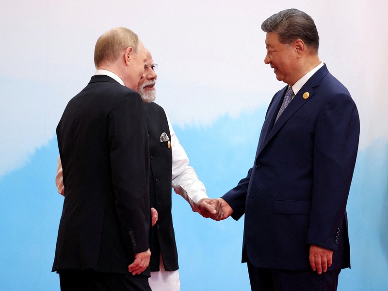 Pemandangan umum menunjukkan peserta KTT Organisasi Kerjasama Shanghai (SCO) 2025 di Pusat Konvensi dan Pameran Meijiang di Tianjin, Tiongkok, 1 September 2025. Pemandangan umum menunjukkan peserta KTT Organisasi Kerjasama Shanghai (SCO) 2025 di Pusat Konvensi dan Pameran Meijiang di Tianjin, Tiongkok, 1 September 2025. (SUO TAKEKUMA/Pool via REUTERS)