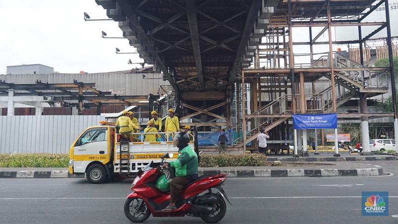 Suasana di kawasan Kwitang, Jakarta Pusat, mulai berangsur normal pada Selasa (2/9/2025) siang. (CNBC Indonesia/Muhammad Sabki)