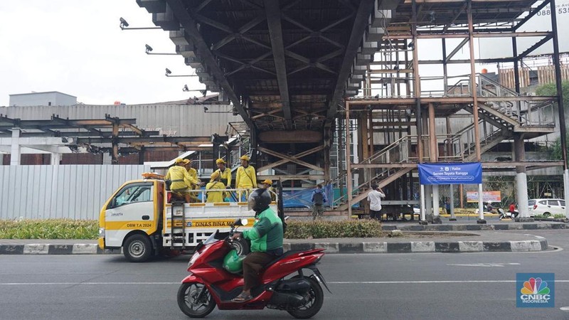 Suasana di kawasan Kwitang, Jakarta Pusat, mulai berangsur normal pada Selasa (2/9/2025) siang. (CNBC Indonesia/Muhammad Sabki)