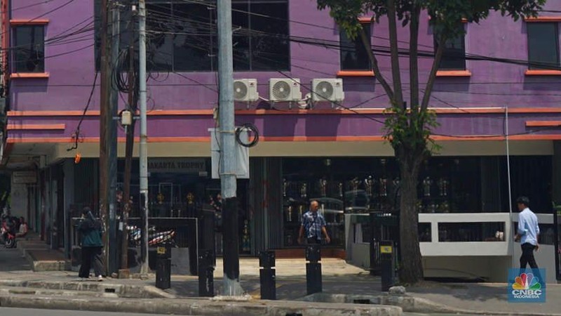Suasana di kawasan Kwitang, Jakarta Pusat, mulai berangsur normal pada Selasa (2/9/2025) siang. (CNBC Indonesia/Muhammad Sabki)