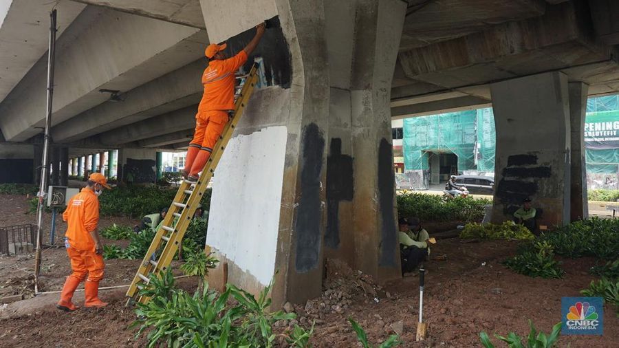 Suasana di kawasan Kwitang, Jakarta Pusat, mulai berangsur normal pada Selasa (2/9/2025) siang. (CNBC Indonesia/Muhammad Sabki)