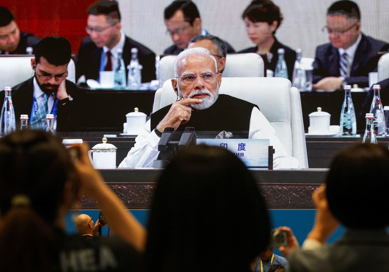 Pemandangan umum menunjukkan peserta KTT Organisasi Kerjasama Shanghai (SCO) 2025 di Pusat Konvensi dan Pameran Meijiang di Tianjin, Tiongkok, 1 September 2025. Pemandangan umum menunjukkan peserta KTT Organisasi Kerjasama Shanghai (SCO) 2025 di Pusat Konvensi dan Pameran Meijiang di Tianjin, Tiongkok, 1 September 2025. (SUO TAKEKUMA/Pool via REUTERS)