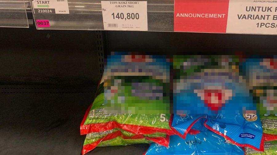 Harga beras premium di salah satu retail. (Dok. Istimewa)