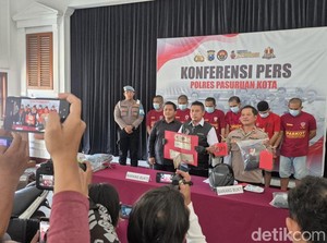 Polres Pasuruan Kota Gulung Komplotan Pelaku Curanmor 16 TKP