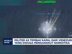 Video: Militer AS Tembak Kapal dari Venezuela, Diduga Angkut Narkotika
