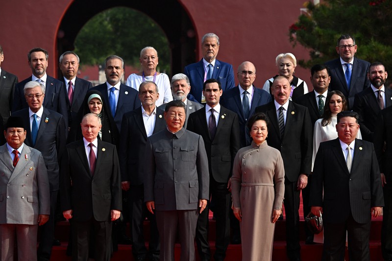 Presiden Republik Indonesia Prabowo Subianto menghadiri Parade Militer China di Lapangan Tiananmen, Beijing, China, Rabu (3/9/2025). Presiden Republik Indonesia Prabowo Subianto menghadiri Parade Militer China di Lapangan Tiananmen, Beijing, China, Rabu (3/9/2025). (Tangkapan Layar Video Reuters/CCTV)
