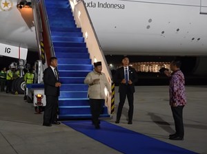 Presiden Prabowo Tiba di Indonesia Usai Kunjungan 8 Jam di China