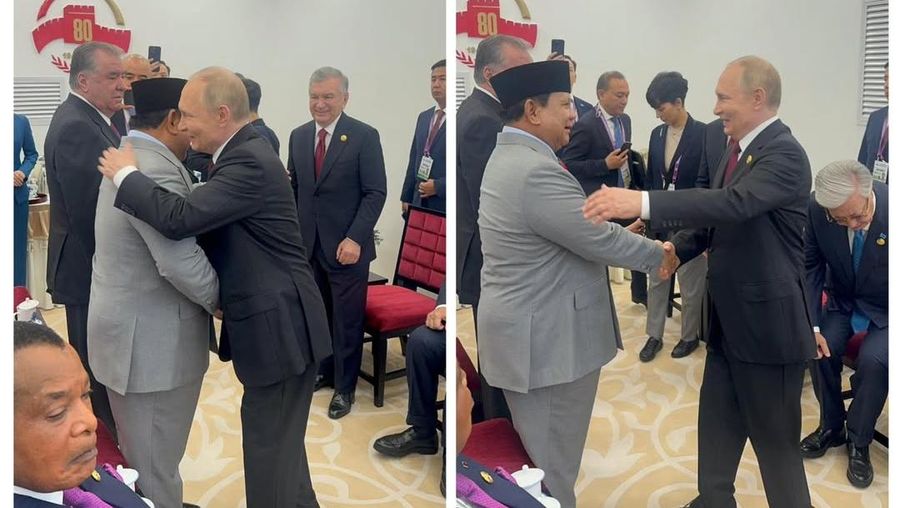Presiden Republik Indonesia Prabowo Subianto dan Presiden Federasi Rusia Vladimir Putin bertemu dalam suasana hangat dan penuh keakraban di Istana Konstantinovsky, St. Petersburg, pada Kamis, 19 Juni 2025. Sambutan yang hangat dan jabat tangan erat menjadi pembuka momen diplomatik yang sarat makna. (Tangkapan layar Instagram @sekretariat.kabinet)