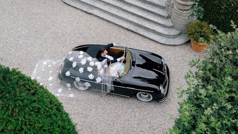 Influencer TikTok Rebecca Ma resmi menikah dengan David Pownall di Villa Balbiano, Danau Como, Italia (28/8/2025). (Instagram/BeccaxBloom)